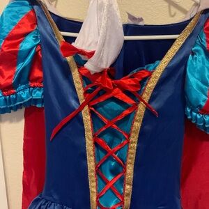 Worn once,Snow White adult size small/medium costume with hand covers and bows
